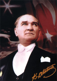 Atatürk Resimli Bayrak