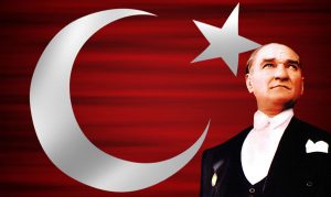 Atatürk Resimli Bayrak